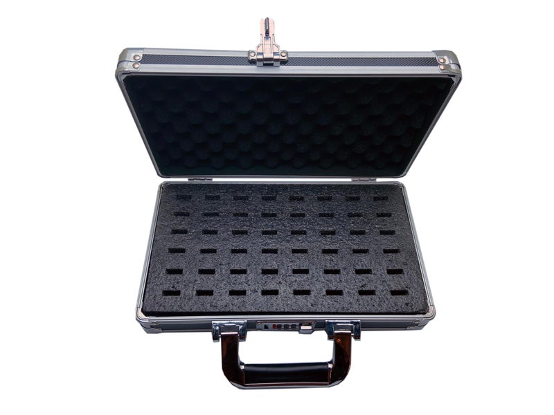 TECH STORE ON Aluminum USB Drive Organizer Case (48 Slots with Handle) â€“ Shockproof & Antistatic Storage Box with Combination Lock | Large Professional Metal Carry Case for Flash Drives & Accessories - Image 4